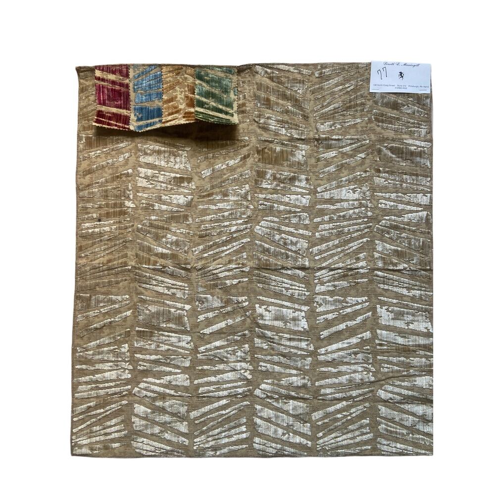 Brunschwig & Fils "Chaumont Velvet" Velour Vintage Textured Upholstery 25 x 27